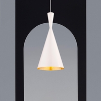 Tom Dixon Beat Tall Ceiling Pendant Light - Gloss White