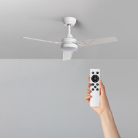 Vacker 15W Colour Selectable Outdoor LED Ceiling Fan 105cm with DC Motor - White