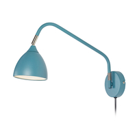 Valencia Wall Light with Plug - Petrol Blue