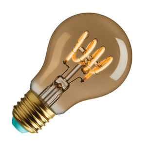 WattNott Whirly Wanda 4W Very Warm White Dimmable LED Decorative Filament Gold GLS Bulb - Screw Cap