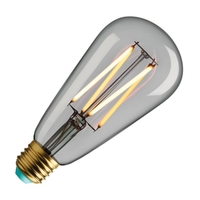 WattNott Willis 4.5W Warm White Dimmable LED Decorative Filament Clear Squirrel Cage Bulb - Screw Cap