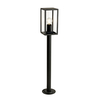 Whitby Outdoor Tall Post Light - Graphite Black with Clear Diffuser