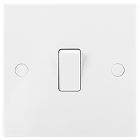 White Moulded 10A 1 Gang Intermediate Light Switch