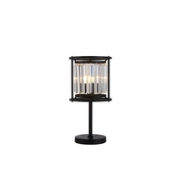 Wichita Table Lamp - Satin Black & Clear
