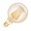 WiZ 6.5W White Changing Dimmable LED Decorative Filament Smart WiFi Amber 125mm Globe Bulb - Screw Cap