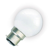1W Daylight LED Golf Ball Bulb - Bayonet Cap