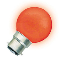 1W Red LED Golf Ball Bulb - Bayonet Cap