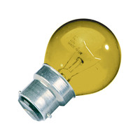 25W Golf Ball Bulb - Bayonet - Yellow