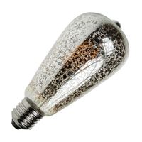4W Very Warm White LED Filament Squirrel Cage Crackle Bulb - Screw Cap