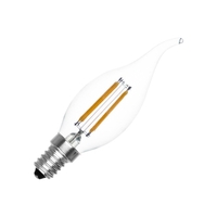 4W Warm White LED Filament Angular Candle Bulb - Small Screw Cap