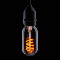 4W Yellow LED Decorative Filament Tubular Bulb - Screw Cap