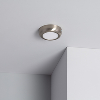 6W Round Warm White LED Flush Ceiling Light D120 mm - Design Silver