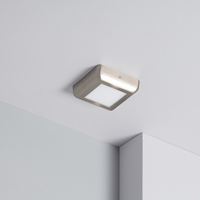 6W Square Daylight LED Flush Ceiling Light 120x120 mm - Design Silver