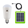 7W Outdoor Solar Bulb with Screw Cap and USB Charger - White