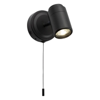 Aqua Bathroom Wall Spotlight - Matt Black