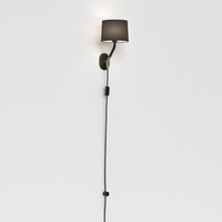 Astro Arbor Wall Light with Plug - Matt Black