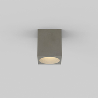 Astro Coastal Kos Square Outdoor Flush Ceiling Light - Concrete