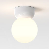 Astro Lyra Ceramic Flush Ceiling Light - Gloss White