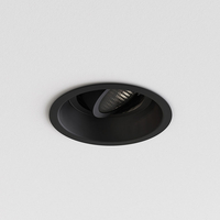 Astro Minima Slimline Round Fire-Rated Adjustable Downlight - Matt Black
