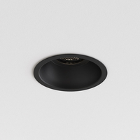 Astro Minima Slimline Round Fire-Rated IP65 Fixed Downlight - Matt Black