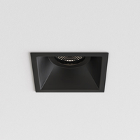 Astro Minima Slimline Square Fire-Rated IP65 Fixed Downlight - Matt Black