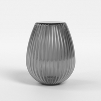 Astro Tacoma Tulip Ribbed Glass Shade - Smoke Grey