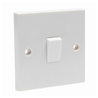 Axiom 10A 1 Gang 2 Way Light Switch - White