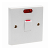 Axiom 20A Double Pole Switch with Neon - White