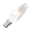 Bell 4W Warm White 470lm LED Decorative Filament Satin Candle Bulb - Small Bayonet Cap