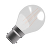 Bell 4W Warm White 470lm LED Decorative Filament Satin Golfball Bulb - Bayonet Cap