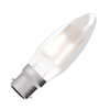 Bell 4W Warm White 470lm LED Dimmable Decorative Filament Satin Candle Bulb - Bayonet Cap