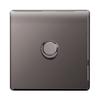 Black Nickel Screwless 1 Gang 2 Way 400W Dimmer