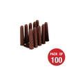CED Brown Plastic Expansion Wall Plugs - Pack of 100