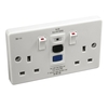 CED White 13A 2 Gang RCD Socket Outlet - Plastic
