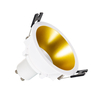 Cone Downlight Bezel Cutout 75mm with 6W Daylight LED Bulb - GU10 - Gold