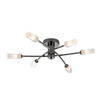Cooper 6 Light Flush Fitting - Black Chrome
