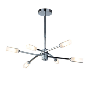 Cooper 6 Light Semi Flush Fitting - Polished Chrome