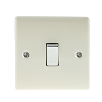 Cream Low Profile 10A 1 Gang Intermediate Light Switch