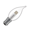 Crompton 3W LED Clear Bent Tip Candle Bulb – S.Bayonet - Non-Dimmable