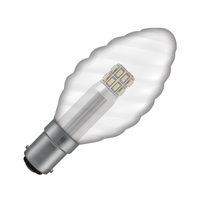 Crompton 3W LED Clear Twisted Candle Bulb – S.Bayonet - Non-Dimmable