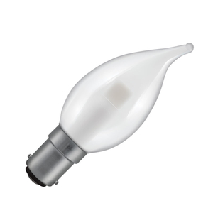 Crompton 3W LED Satin Bent Tip Candle Bulb - Small Bayonet Cap