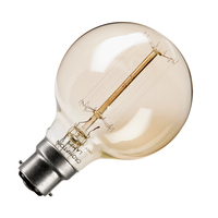 Crompton 60W Decorative Vertical Filament Globe Bulb – 80mm - Bayonet