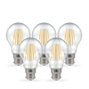 Crompton 7.5W Warm White Dimmable LED Decorative Filament GLS Bulb - Bayonet Cap - Pack of 5