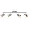 Dar Loft 4 Light Spotlight Bar - Satin Chrome