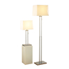 Dar Picasso Floor and Table Lamp Set - Satin Chrome