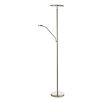 Dar Shelby LED Mother and Child Floor Lamp - Nickel