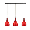 Dar Soho 3 Light Bar Ceiling Pendant - Red