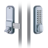 Digital Door Lock Surface Mounted - Silver Grey