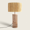 Edit Artemisa Raffia Table Lamp - Peach