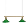 Edit August Glass 2 Light Bar Ceiling Pendant - Green